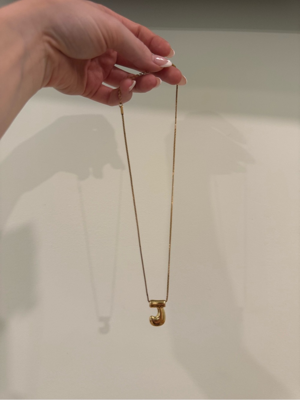 Gold Letter J Pendant Necklace Anthropologie